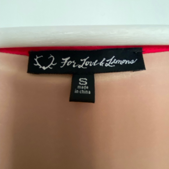 Red Lace 2 Piece Set For Love & Lemons Small - Picture 4 of 12